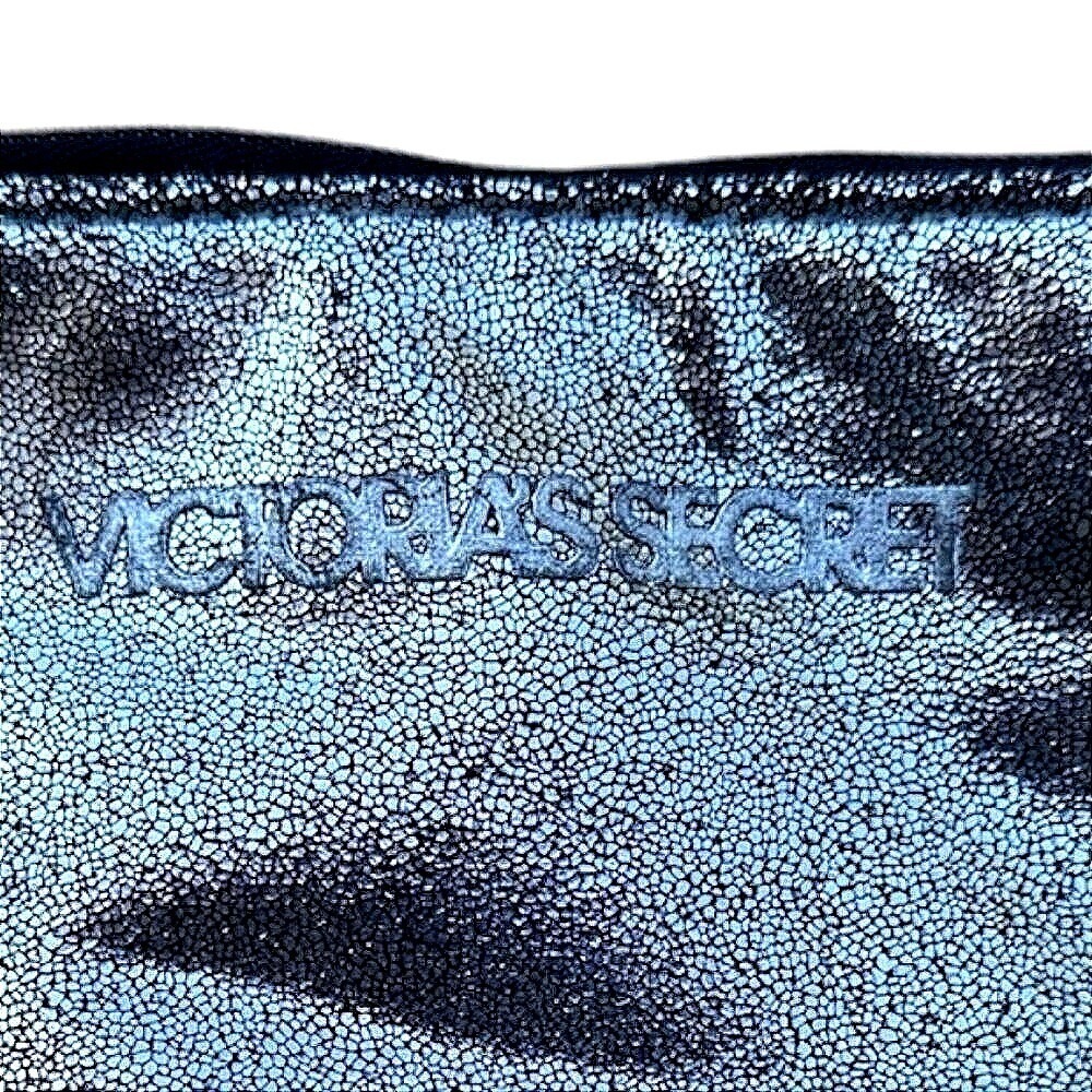 Victoria's‎ Secret Makeup Bag Cosmetic Pouch Travel Case Silver